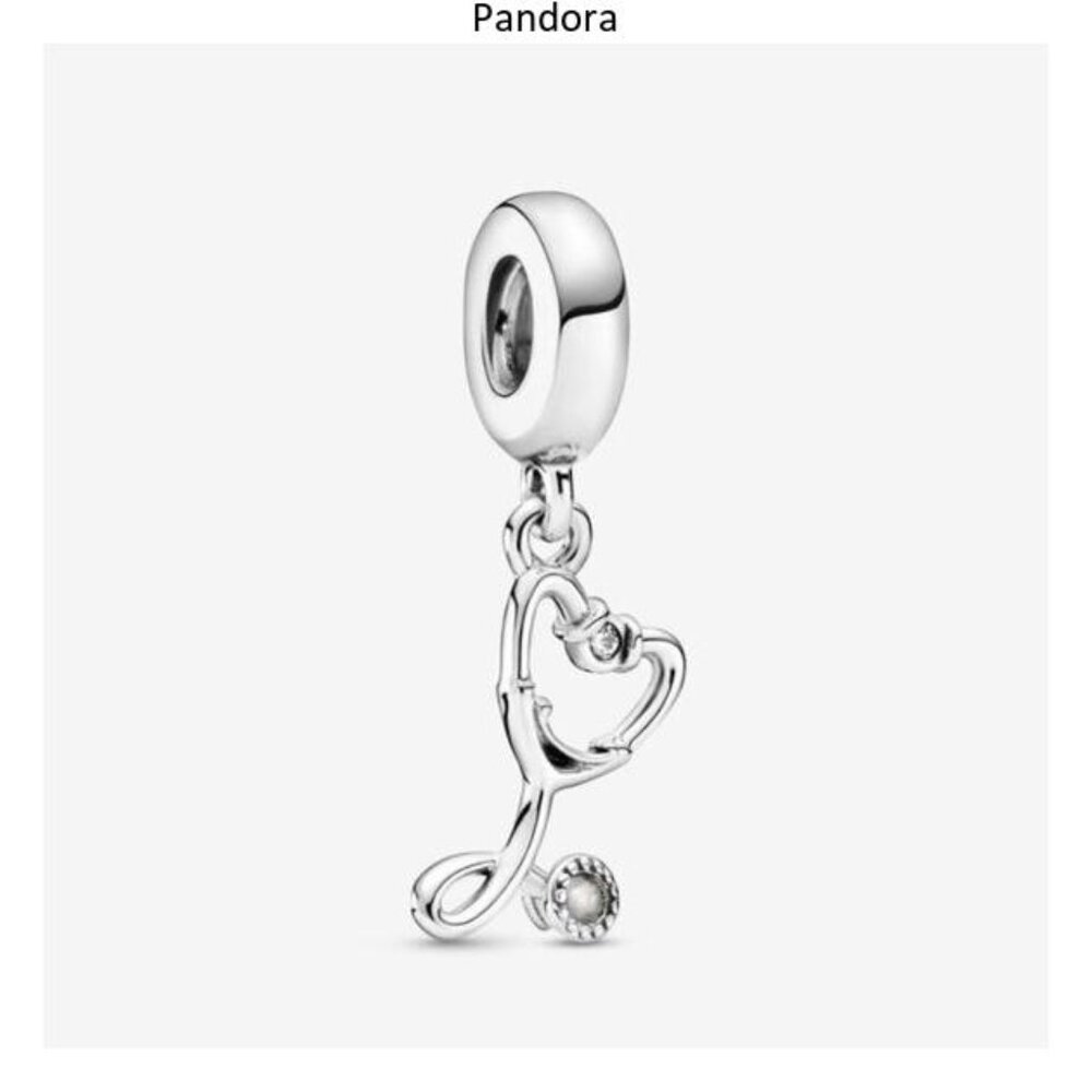 Authentic Pandora Stethoscope Heart Dangle Charm